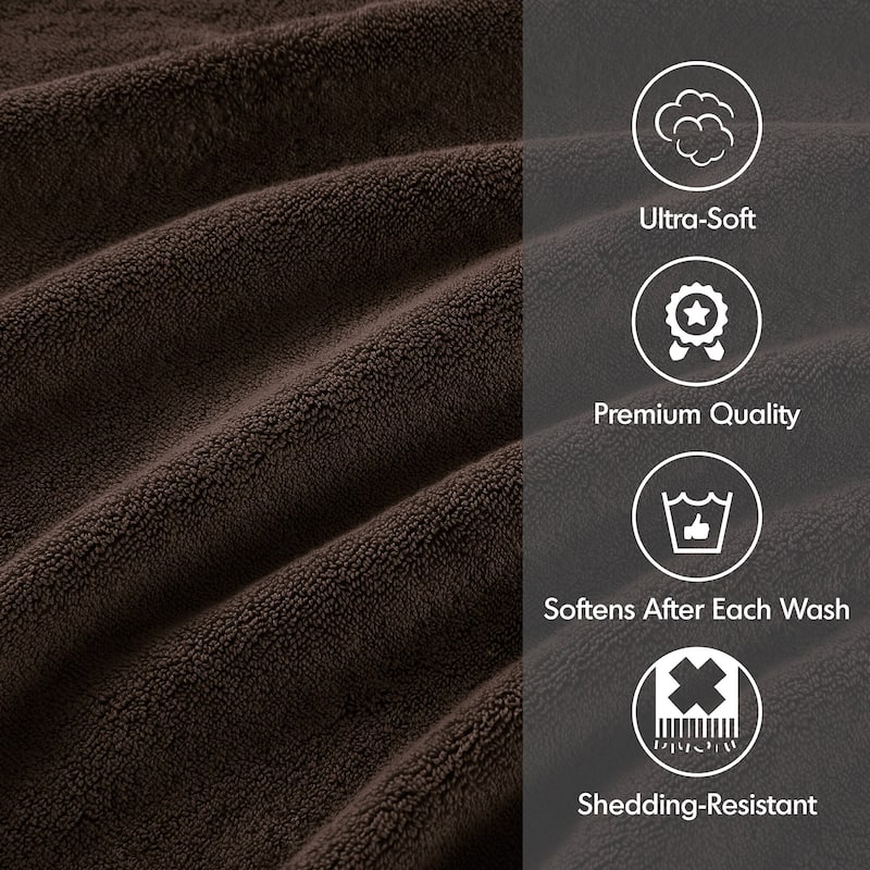 Madison Park Signature 800GSM Ultra-Soft 100% Cotton Absorbent Towel Set