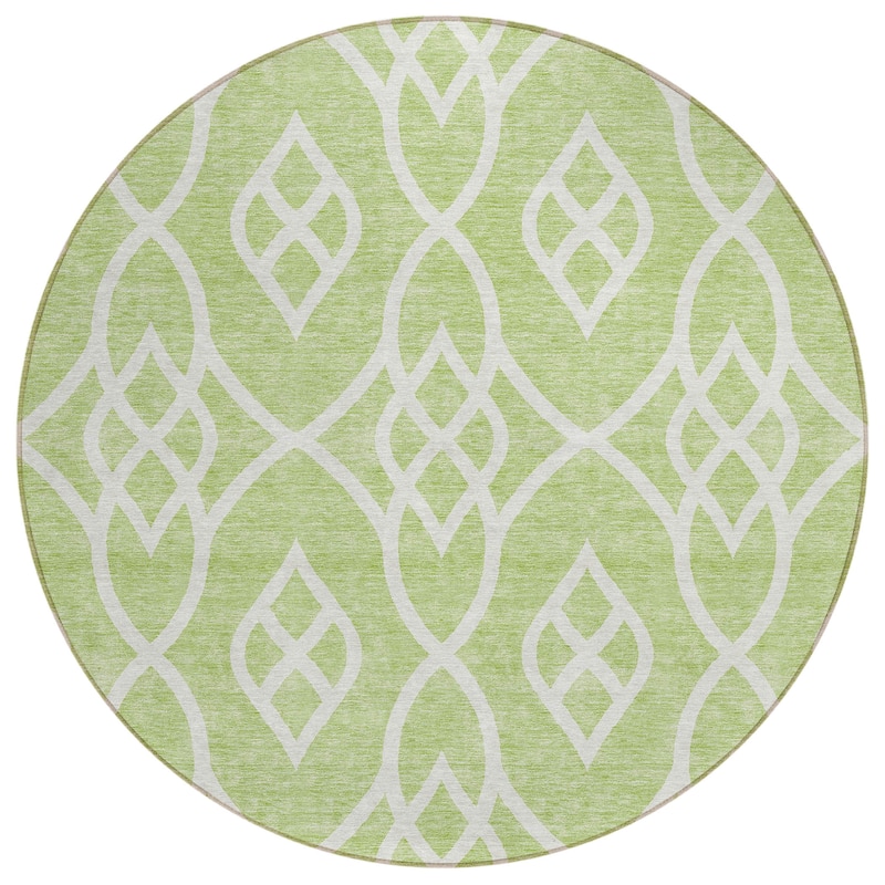 Machine Washable Indoor/ Outdoor Chantille Modern Trellis Rug