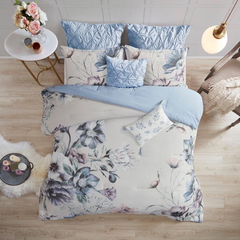 8 Piece Cotton Printed Comforter Set