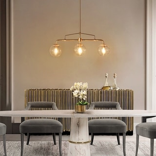 Modern glass globe chandelier top