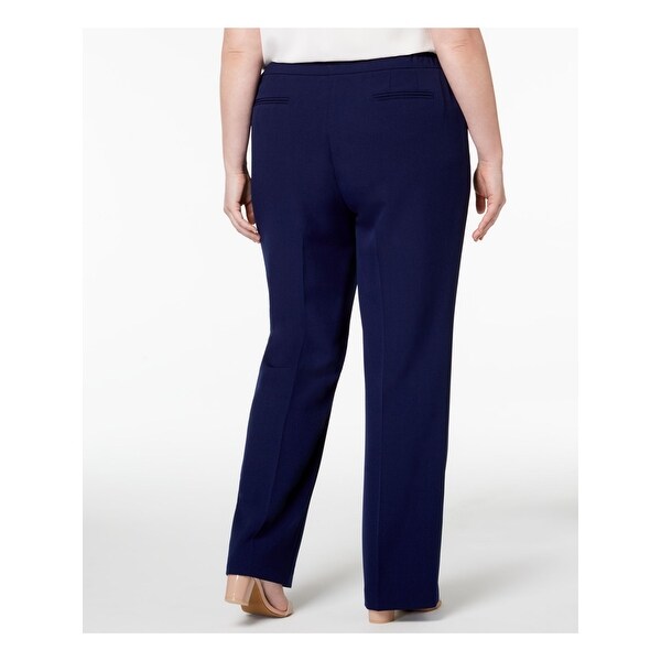 plus size navy blue work pants
