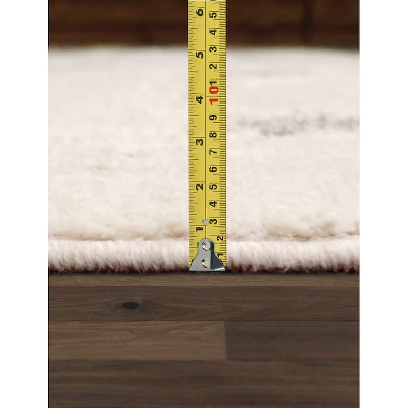 Pasargad Home Turkish Sutton Geometric Area Rug, Ivory/Grey