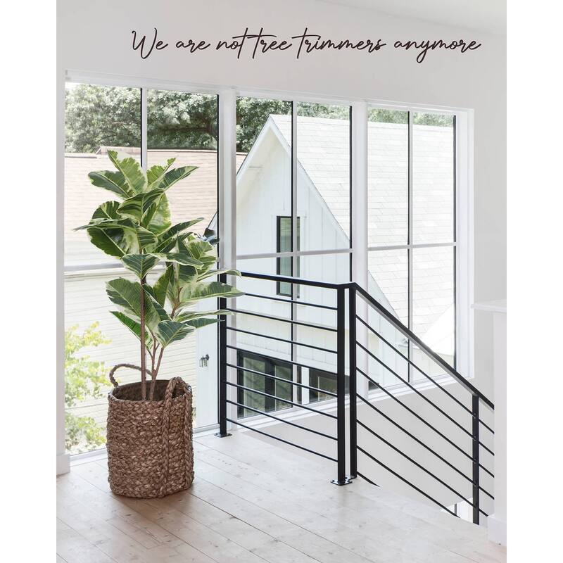 Artificial Rubber Tree Plant 43in Tall Faux Ficus Tree Potted Fake Tropical Decorative House Large Floor Artificial Plants