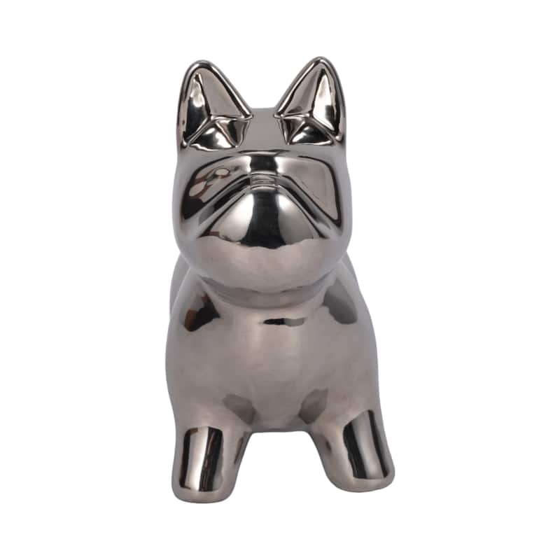 Sagebrook Home Frenchie Ceramic Dog Statue Sculpture