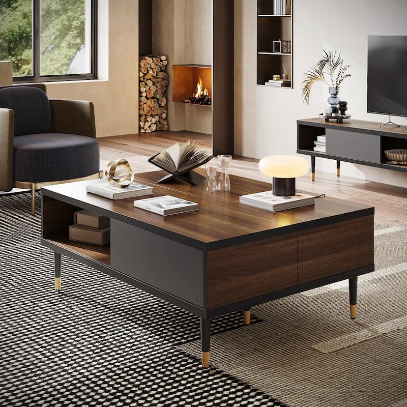 Modern TV Stand up to for 85 inch TVs Entertainment Center with Storage - 80 inch