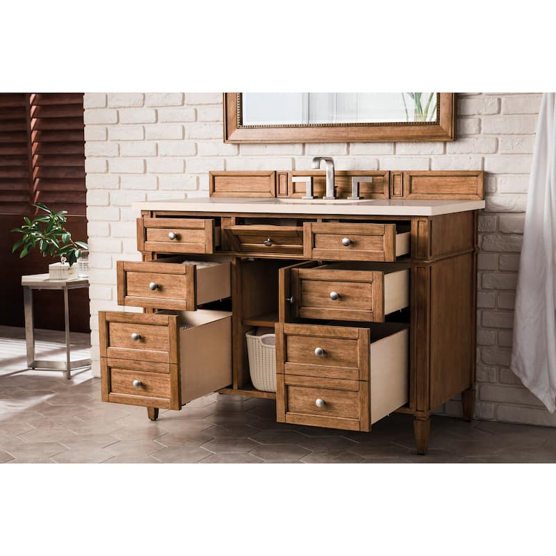James Martin Vanities Brittany 48" Single Vanity, Saddle Brown