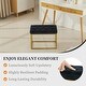 preview thumbnail 32 of 74, Upholstered Tufted Velvet Ottoman, Modern End of Bed Bench with Golden Metal Frame, Entryway Footrest Stool