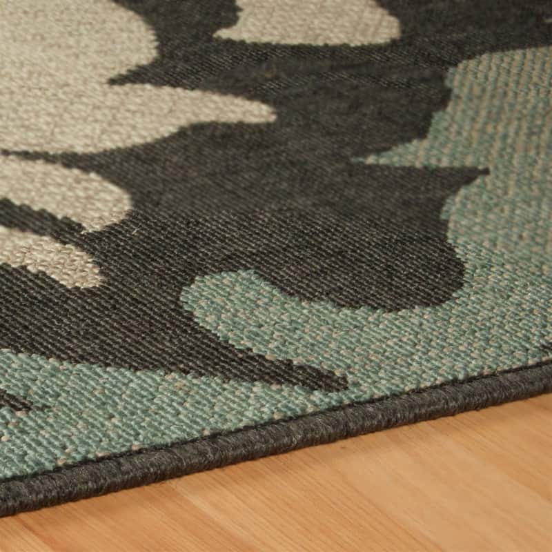 Superior Lowell Damask Modern Indoor Outdoor Runner or Area Rug