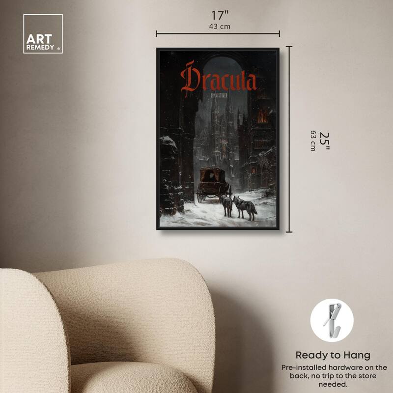 Dracula Gothic Cover Canvas by Art Remedy
