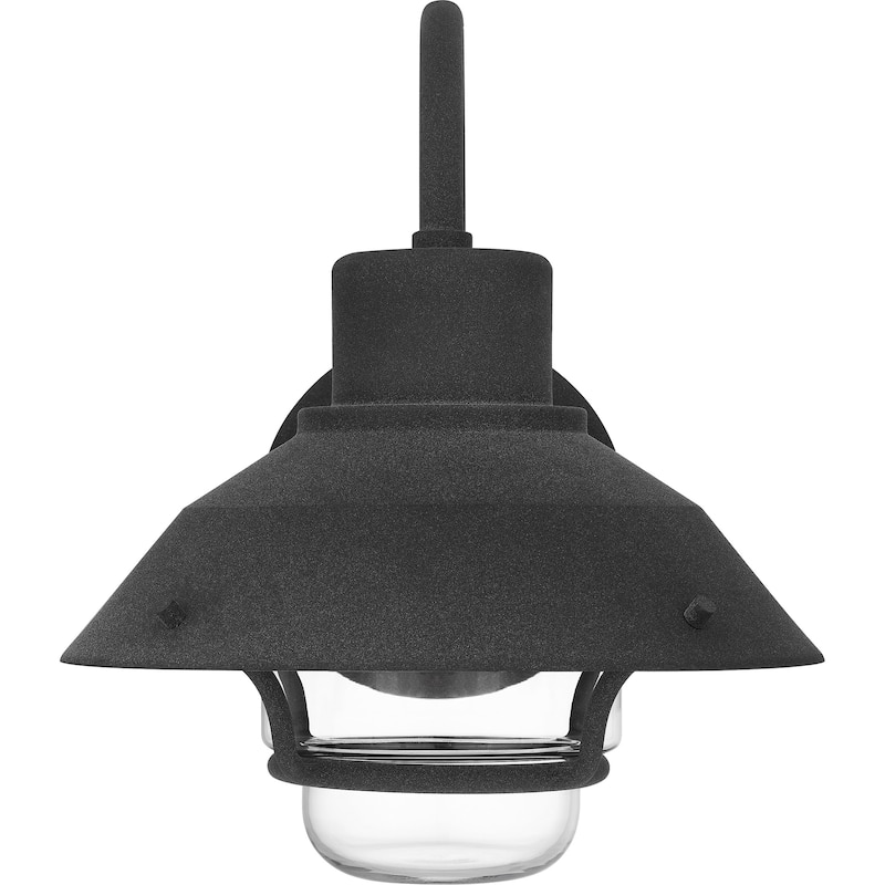 Lavalier 1-Light Mottled Black Outdoor Wall Lantern