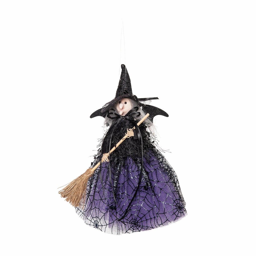 Black & Purple Witch Ornament