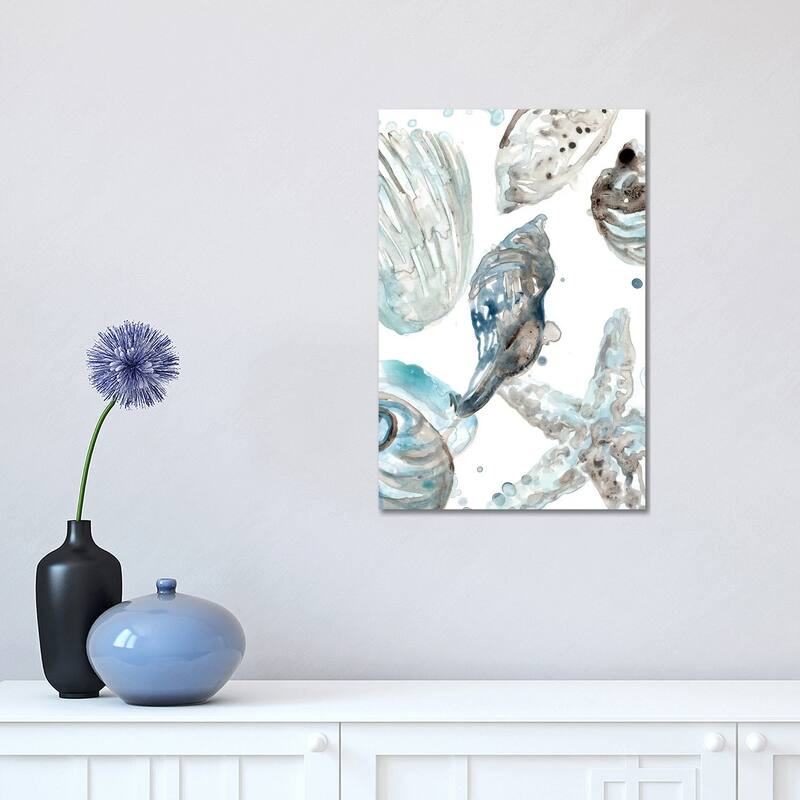 iCanvas "Cerulean Seashells III" by June Erica Vess Canvas Print - 18x12x1.5