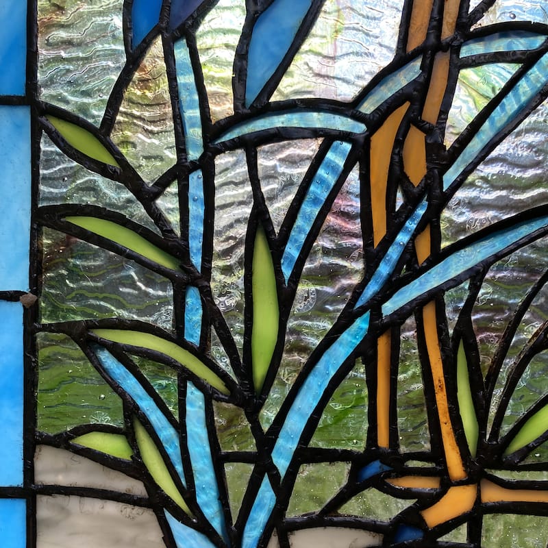 River of Goods River of Goods 18-Inch Majestic Crane Stained Glass Window Panel - 12" x 0.25" x 18"