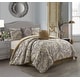 preview thumbnail 5 of 24, Porch & Den Summerfield Jacquard Medallion 6-piece Comforter Set Grey/Yellow - California King