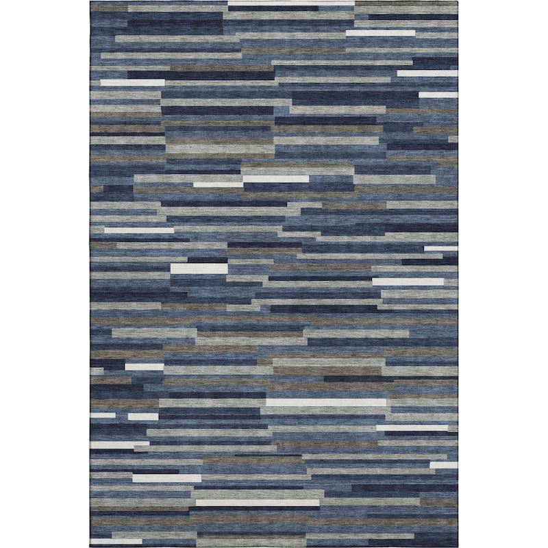 Premium Washable Super Soft Geo Stripes Mayfield Rug