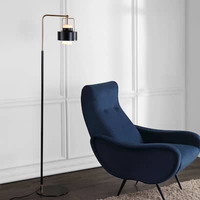 SAFAVIEH Lighting 60-inch Brendon Silver LED Floor Lamp - 13.5" x 11" x 59.5"