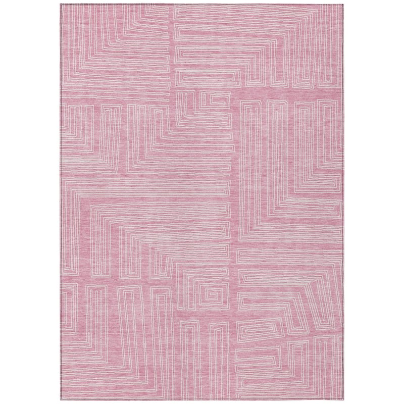 Machine Washable Indoor/ Outdoor Contemporary Stack Chantille Rug