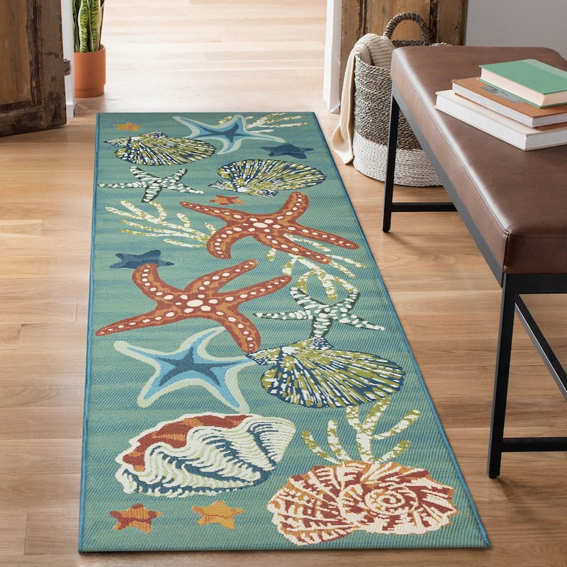 Liora Manne Marina Starfish Song Indoor/Outdoor Rug