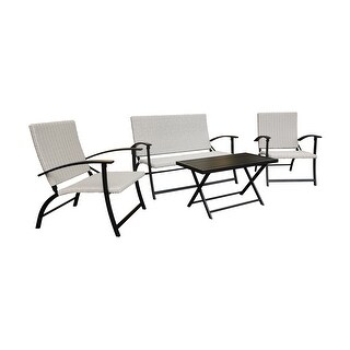 Jericho 4pcs Deep Seating Folding Set