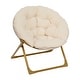 preview thumbnail 50 of 56, Kids Folding Synthetic Fur Saucer Chair for Playroom or Bedroom - 12.25"D x 22.75"W x 22"H