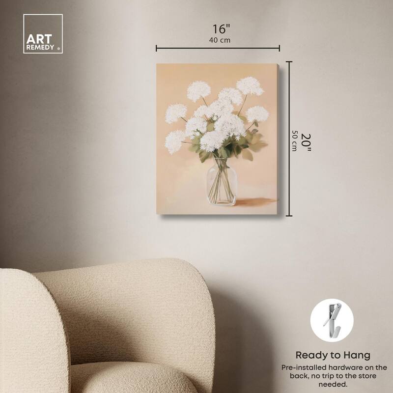 Lace in a Vase I Canvas by Art Remedy, Gallery Wrapped