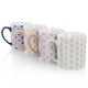 preview thumbnail 2 of 3, Mr. Coffee Bliss 4 Piece 20 Ounce Can Shaped Stoneware Mug Set in Assorted Colors and Patterns