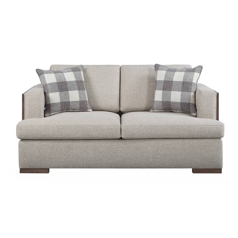 Harding Walnut Track Armrest Loveseat