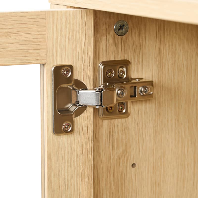 Vintage Dome Cabinet with Arched Design, Large Storage Display Cabinet with Adjustable Shelves for Living Room