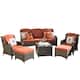 Ovios 6-pc. Rattan Wicker Sectional Set with Table
