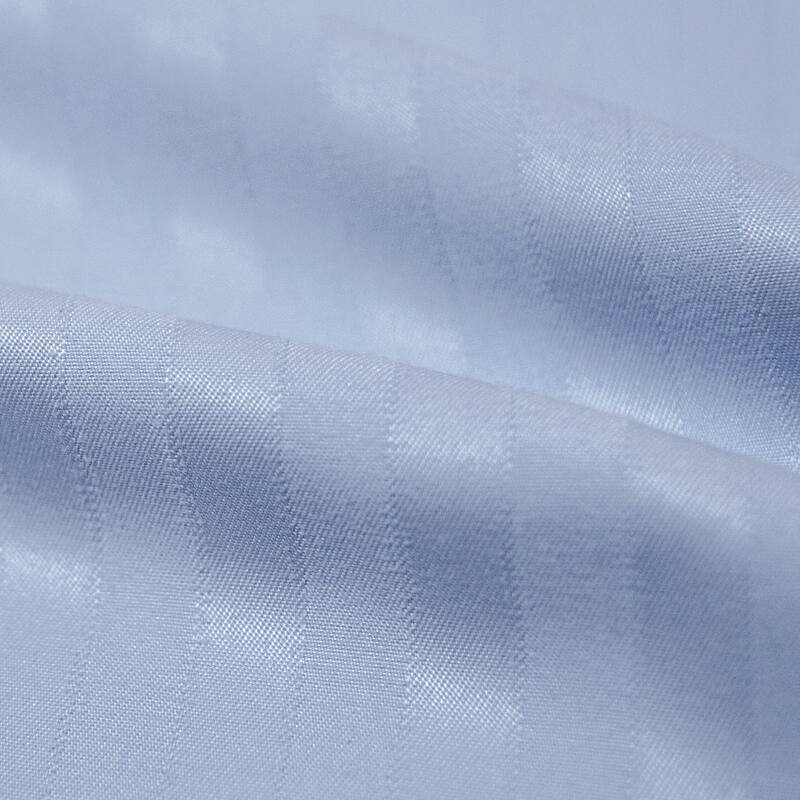 Sweet Home Collection Dobby Stripe 6-Piece Bed Sheet Set - Blue - Queen