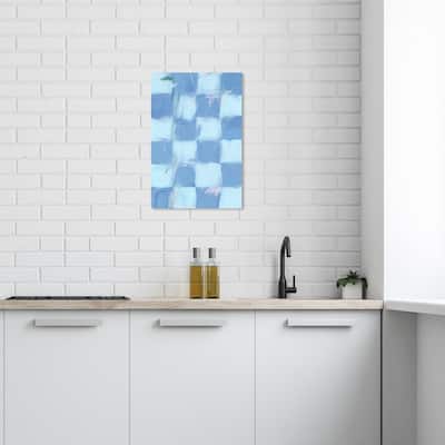 Wynwood Studio Canvas Abstract Little Squares Blue and Pastel Blue Modern & Contemporary Wall Art Canvas Print