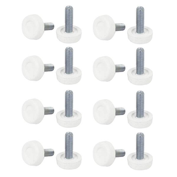 M8x25mm Thread Stem Plastic Base Adjustable Leveling Foot Furniture