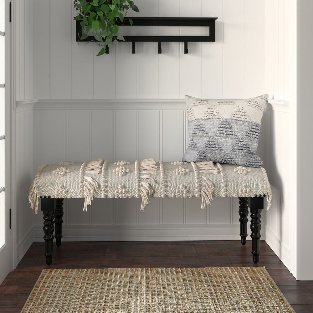 Presidio 47" Upholstered Entryway Bench by Sevita - 47" L x 16" W x 18" H