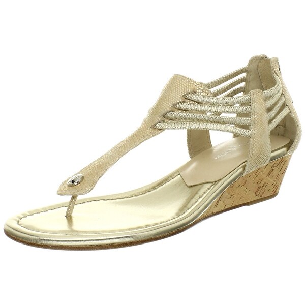 Donald J Pliner Womens Dyna Wedge Thong Sandals Natural Size 110 Donald J Pliner Womens Dyna Wedge Thong Sandals Natural Size 110