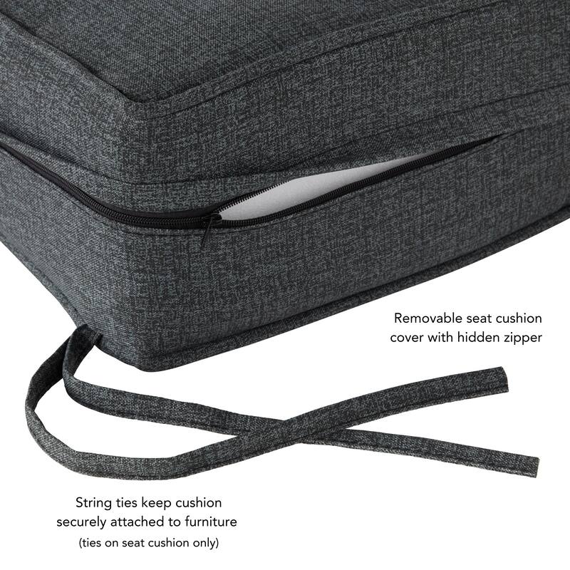 Outdoor 2-Piece Premium Deep Seat Cushion Set (Cushions Only)