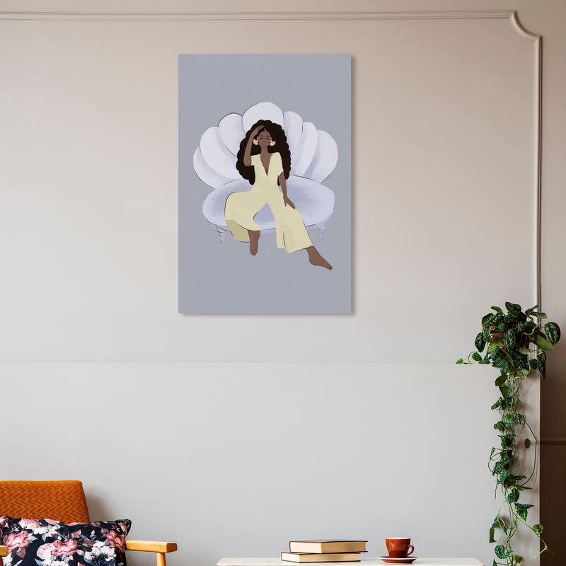 Wynwood Studio Canvas Fashion and Glam Fashion Fest Girl Gray and Vanilla Modern & Contemporary Wall Art Canvas Print - 30 x 20