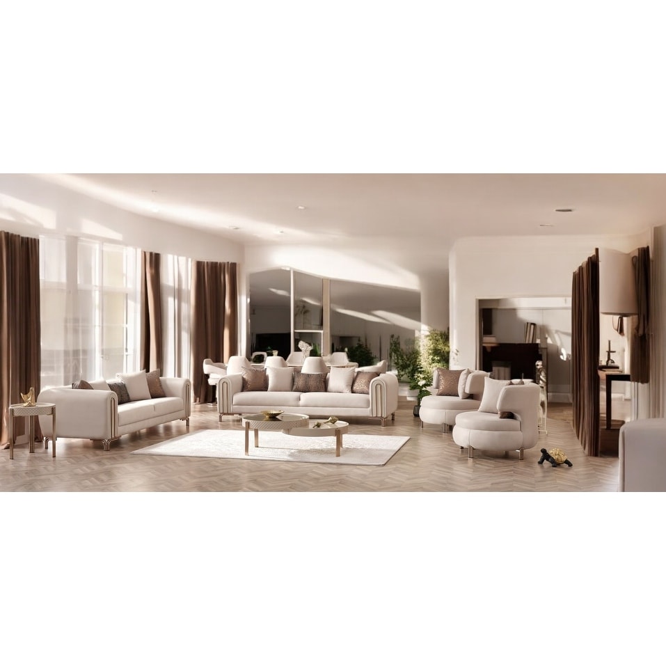 EcoGlow 4 Pieces Living Room Sets 2 Sofa 2 Chair