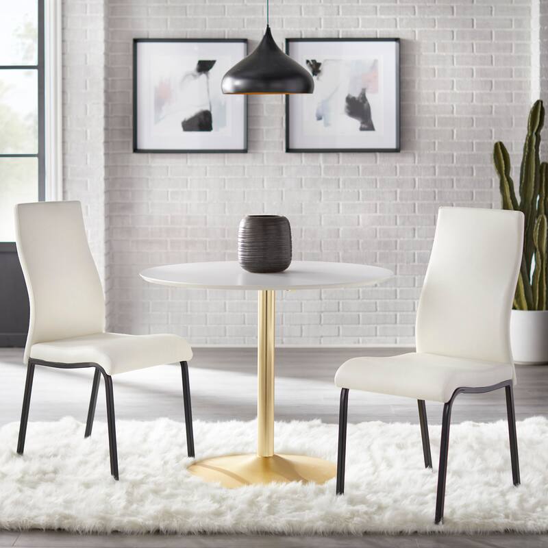 Simple Living Harlow 3-Piece Dining Set - White/Gold/Black