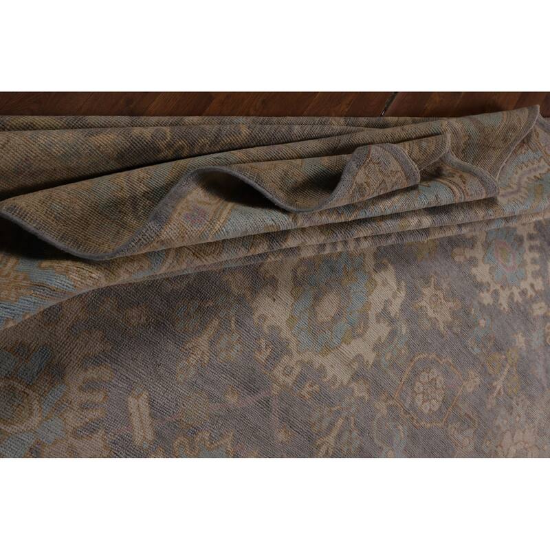 Oushak Turkish Large Area Rug Vegetable Dye Hand-Knotted Wool Carpet - 10'3"x 13'8"