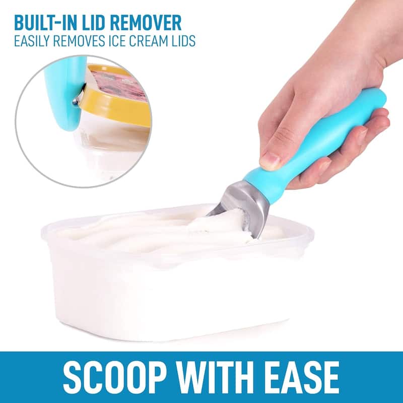 Zulay Kitchen Ice Cream Scoop With Soft Easy Grip Handle