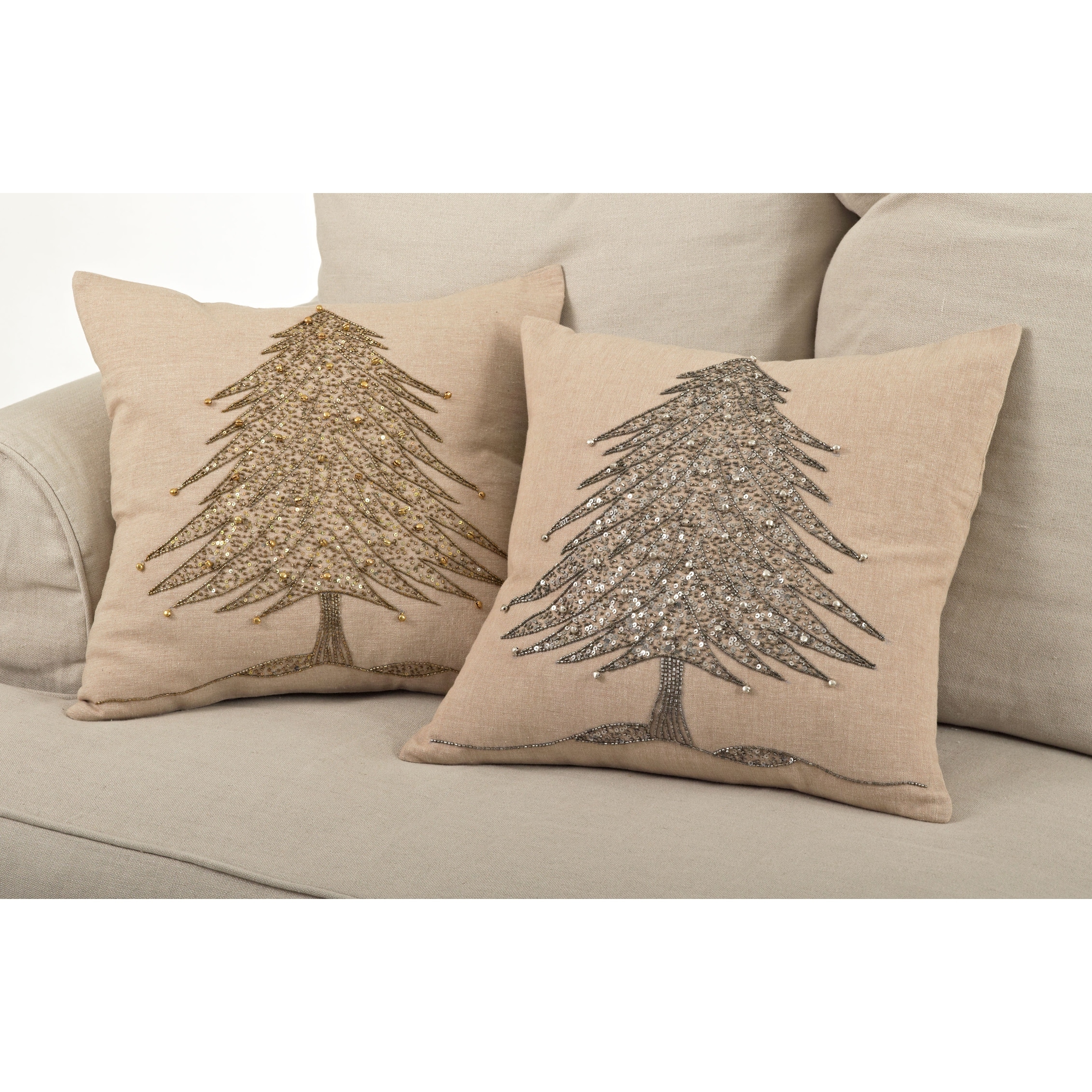 Beaded Xmas Tree Design Pillow On Sale Bed Bath Beyond 10487354