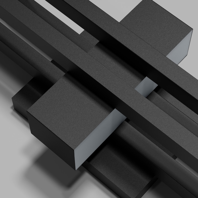 Modern Geometric Matte Black LED Flush Mount Wall Sconce Set of 2 or 1