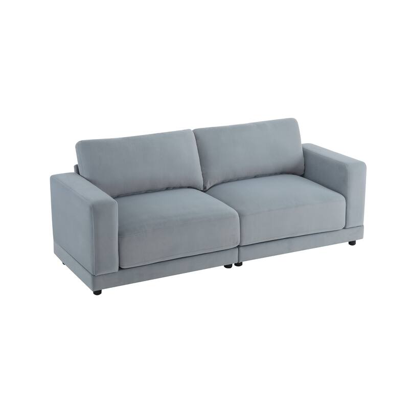81" Classic Polyester 3-Seater Sofa with Soft Fabric Upholstery