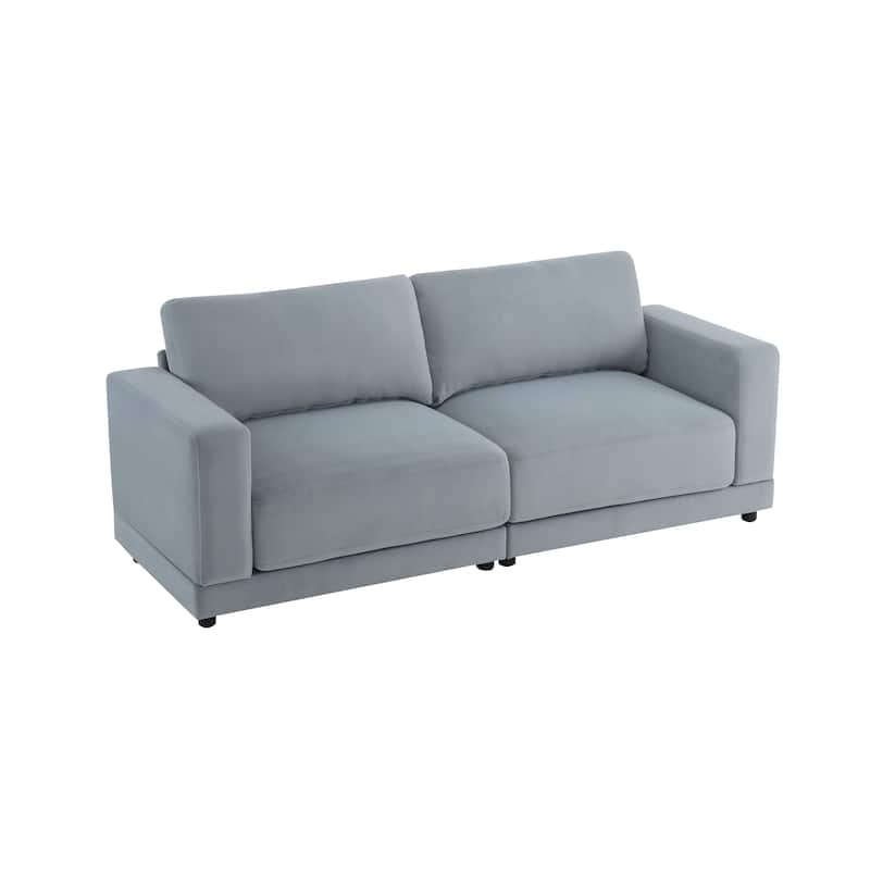 Christopher Knight Home - Grace 81" Modern Upholstery Sofa Loveseat with Square Arms
