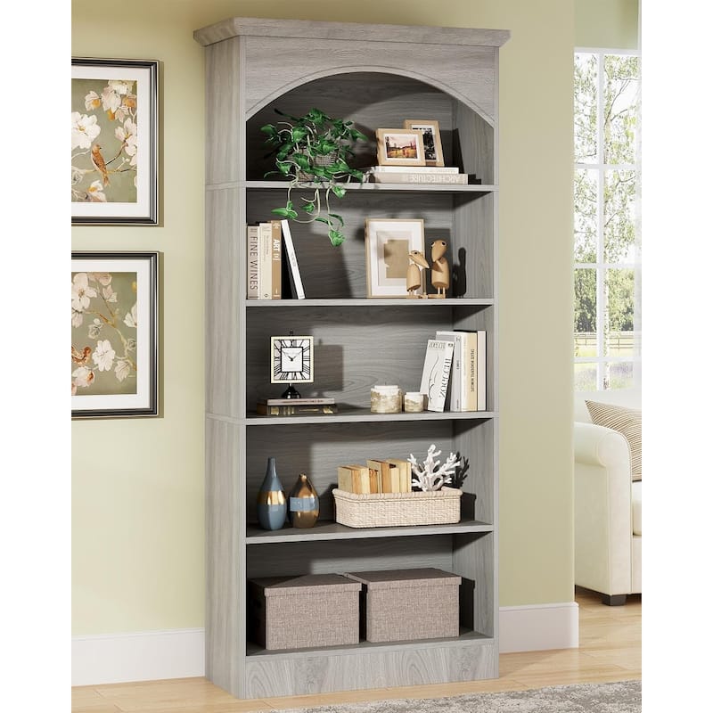 70.9 Inches 5-tier Tall Narrow Bookcase Cube Bookshelf with Storage