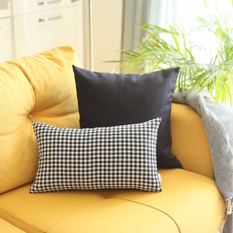 Boho-Chic Decorative Houndstooth Jacquard Pillow Covers