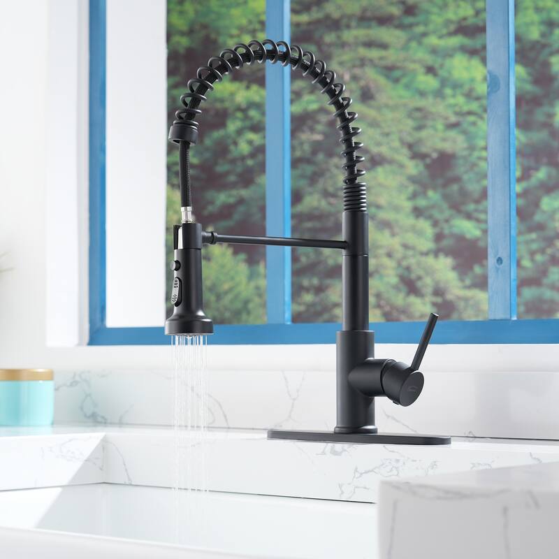 Premium Stainless Steel Pull-Out Kitchen Faucet with Flexible Spray Head for Effortless Sink Tasks