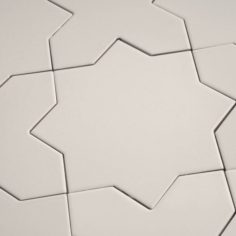 Seville 7" Star with 5" Cross Matte Porcelain Wall and Floor Tile (10.62 sq ft/case) - 68 Pack