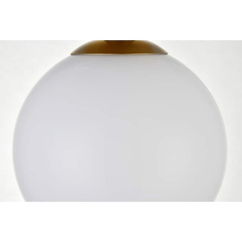 1-Light Flush Mount with 8 inch Frosted White Glass