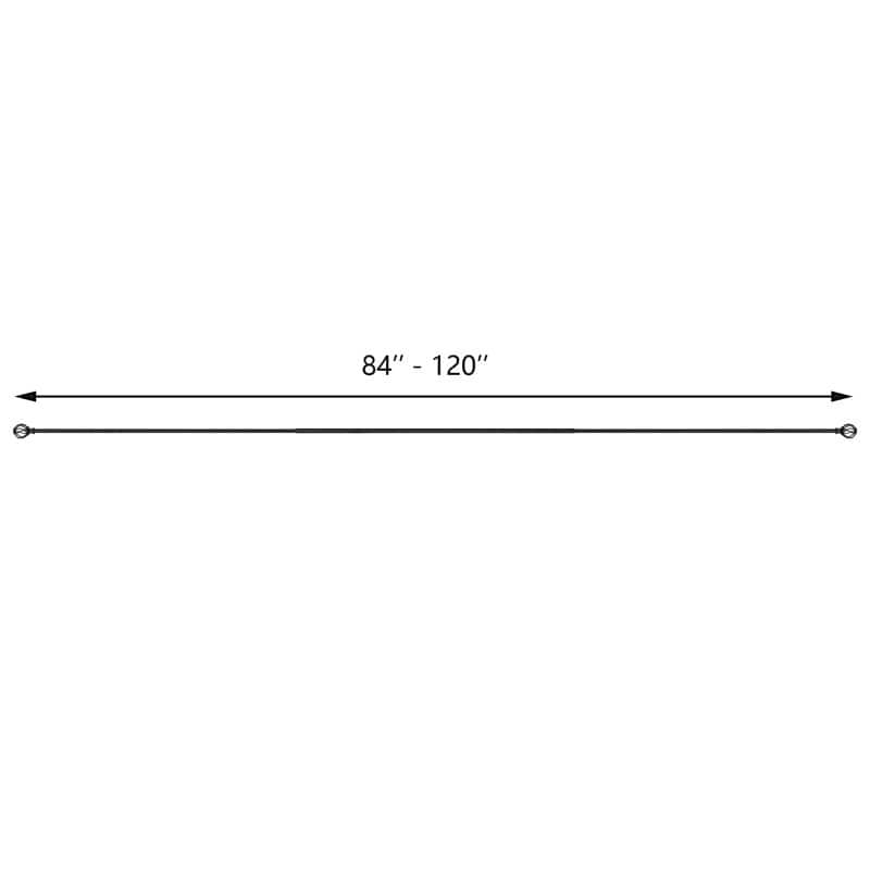 Acroma Adjustable Single Curtain Rod Overall Width X 0.75" Diameter
